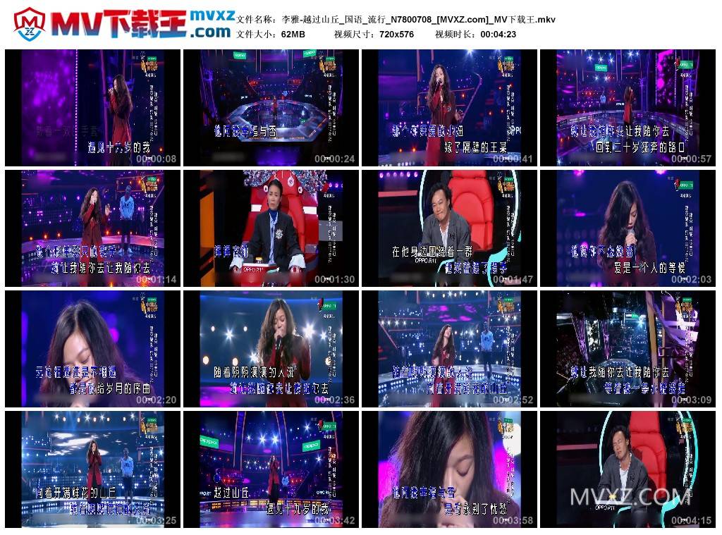 李雅-越过山丘_国语_流行_N7800708
